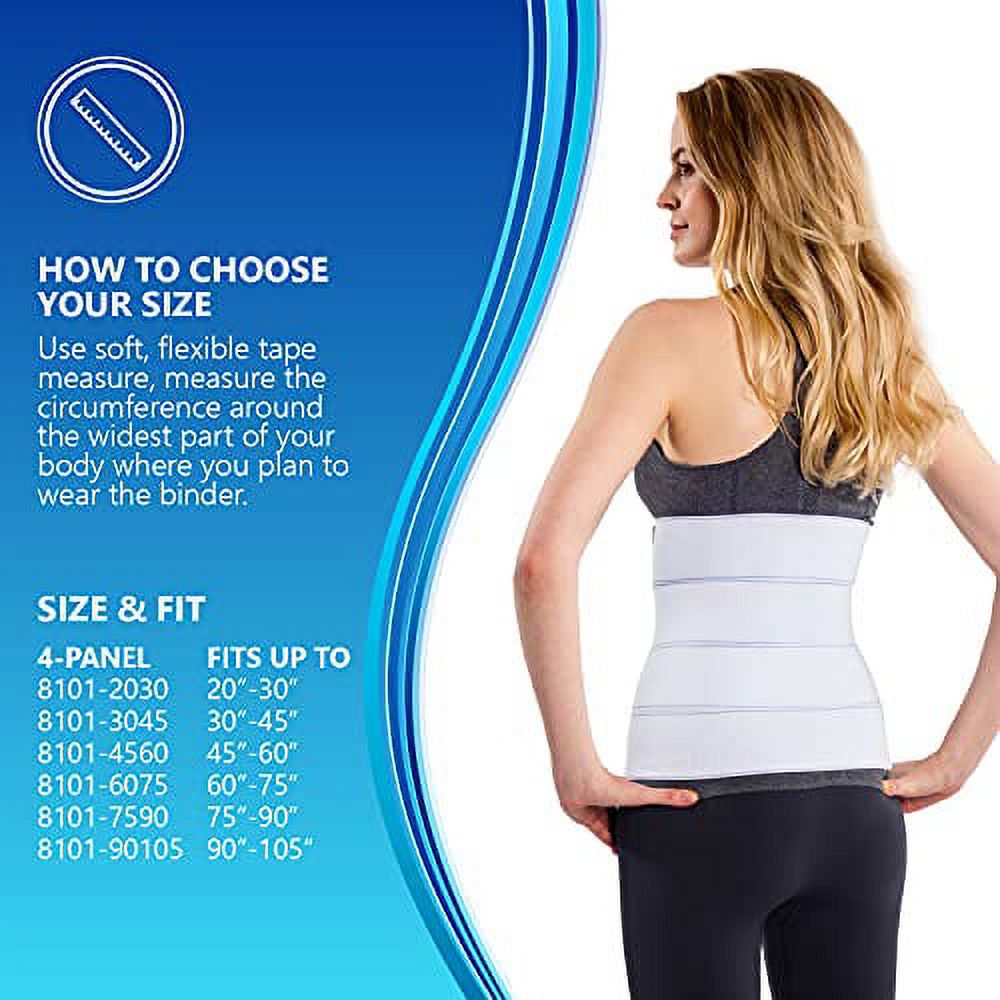 NYOrtho Abdominal Binder Compression Wrap Lower Waist & Belly Support Band, 4 Panel 45" to 60" - image 4 of 7