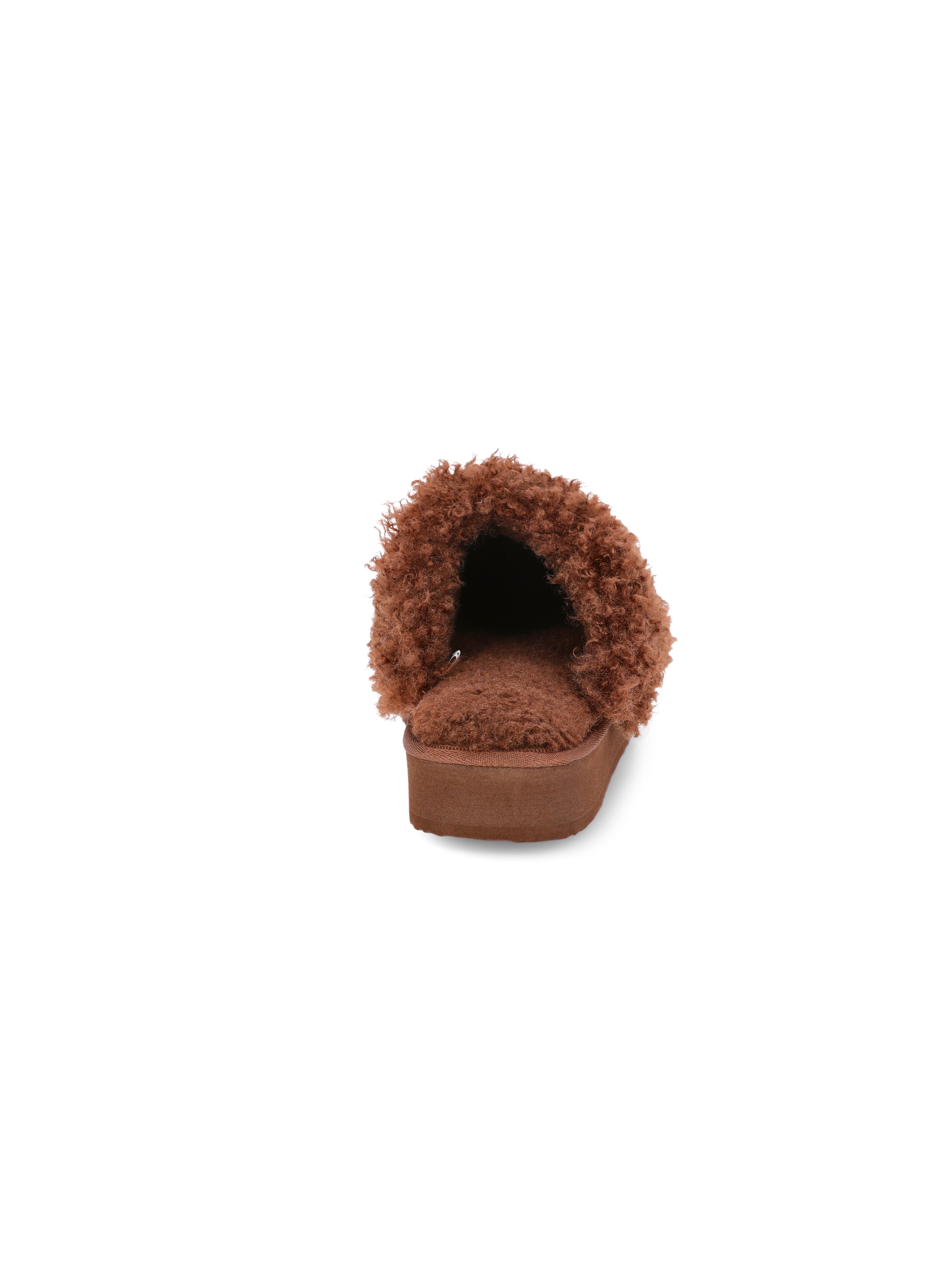 No Boundaries Women's Fuzzy Platform Slippers