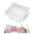 thumbnail image 2 of JAVOedge 2 Pack of Clear 24 Slot LIp Gloss / Eyeliner Cosmetic Storage Organizer Acrylic Rack Table Display Case, 2 of 2