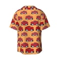 thumbnail image 2 of KLL Red Cars Print Men's Shirt Short Sleeve Button Down Summer Cuba Beach Shirts- 3X-Large, 2 of 7