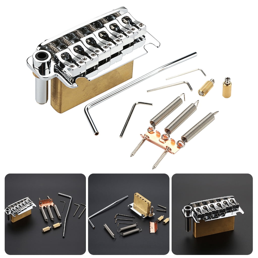 2-Point Electric Guitar Bridge Guitar Tremolo Bridge with Tremolo System Saddles Mounting accessories Easy to Install