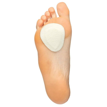 ZenToes Metatarsal Felt Pads - 6 Pair Pack - ¼” Contoured Adhesive Ball of Foot Cushions - Adhere to Shoe Insoles or