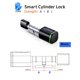 thumbnail image 1 of Cilindro de cerradura inteligente Euro Tuya, tarjeta IC con huella dactilar, aplicación TTLock, núcleo de cerradura electrónica, Alexa, Google Home, reemplazo de puerta antigua de Hotel, 1 of 5
