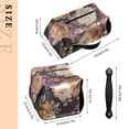 thumbnail image 2 of Vintage Floral Pattern Tissue Box Cover Leather Square Rectangle Tissue Box Holder for Bathroom Living Room Desk Office Decor, 2 of 7