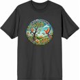 thumbnail image 3 of Orgullo Hispano Parrot Mosaic Adult Charcoal Crew Neck Short Sleeve Tee-XXL, 3 of 4