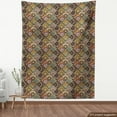 thumbnail image 3 of Moroccan Fabric by the Yard, Mexican Ornaments with Abstract Old Fashioned Mandala Checkered, Decorative Upholstery Fabric for Sofas and Home Accents, Multicolor by Ambesonne, 3 of 4