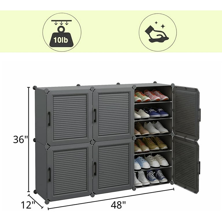 Portable Shoe Rack Organizer with Magnetic Clear Door for Closet Entry –  SPS FURNTIURE