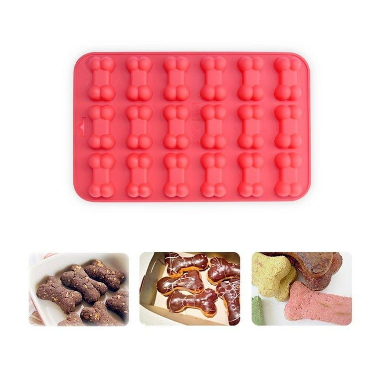Silicone Molds Puppy Dog Paw and Bone, Non-Stick Food Grade Silicone Molds  for Chocolate, Candy, Jelly, Ice Cube, Dog Treats, Cupcake Baking Mould