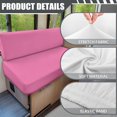 thumbnail image 6 of XYZCANDO Light Pink Print RV Dinette Cushion Covers Stretchable Couch Cushion Covers Solid Color Print Washable Slip Covers for Loveseat Sofa Slip Covers for 2 Seat Cushion Couch Designed Gifts, 6 of 7
