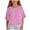 Purple, variant on AWZXDE Girls Short Sleeve Shirt With Linen Ruffled Hem Fashionable Round Neck Loose Casual Solid Color Blouse girls' tops, tees & blouses Grey,11-12 Years
