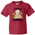 thumbnail image 3 of Inktastic Cute Sloth I Love My Grandpa with Green Leaves Youth T-Shirt, 3 of 5