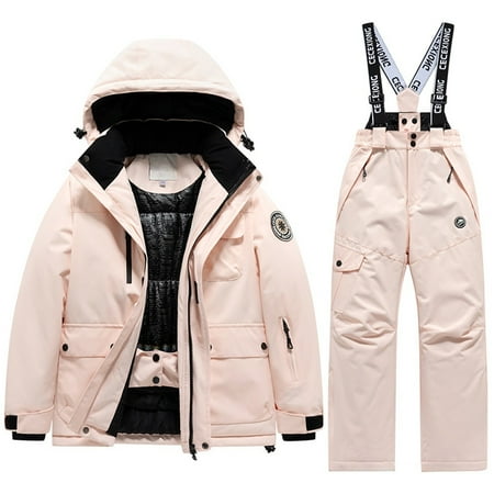 Landzoo One Kids Winter Ski Boys Girls Warm Snowsuit Outfits For Cold Weather Outdoor Activities Cute Casual Boy's Homewaer 8-9 Years