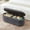 Dark Gray, variant on Comfort Stretch 45x16.5 Inch Gray Teddy Storage Ottoman Bench,Oval Footrest with Anti-Slip Legs