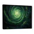thumbnail image 2 of Designart "Enigmatic Spiral In Emerald" Abstract Spirals Floater Framed Canvas Prints, 2 of 5
