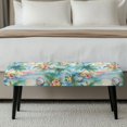 thumbnail image 5 of XYZCANDO Anti-Stain Dining Bench Seat Cushion Slipcover, Tropical Coconut Palm Print Polyester Spandex Dust Resistant Bench Slipcover for Garden Dining Room, 5 of 9