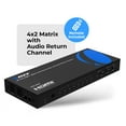 thumbnail image 3 of OREI 4K HDMI Matrix Switch 4 X 2, Switcher 18G UltraHD with Arc Supports Upto 4K @ 60Hz & 1080P IR Remote Control - Full Matrix Selection, 3 of 8