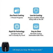 PowerXL Air Fryer 7 QT Maxx Classic, Extra Hot Air Fry, Cook, Crisp, Broil, Roast, Bake, High Gloss Finish, Nonstick, Black