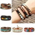 thumbnail image 2 of RSAMD Wholesale Women 7 Chakra Natural Stone Braided Bead Bracelet Wrap Bangle Jewelry-4mm Square-7 chakra Stone, 2 of 9