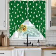 thumbnail image 4 of Lucky Shamrock Kitchen Window Curtains, Swag Curtains Valance for Bedroom Living Room Bathroom, St. Patrick's Day Irish Clover Green Rod Pocket Window Treatment Curtain Block Drapes 2 Panels 36"x36", 4 of 9