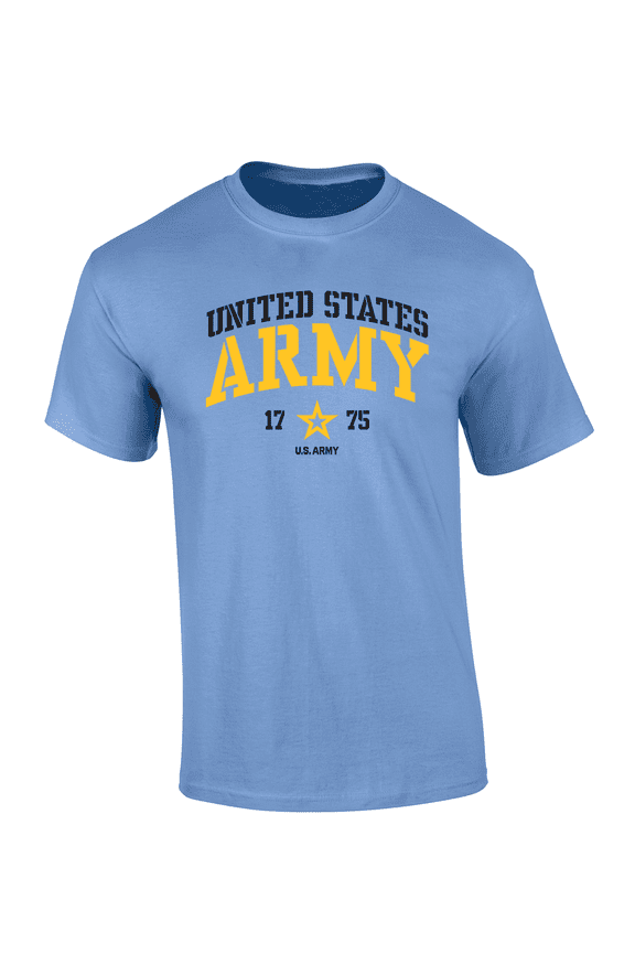 United States Army Arch Lettering 1775 Short Sleeve Mens Graphic T-Shirt-Carolina Blue-xxl