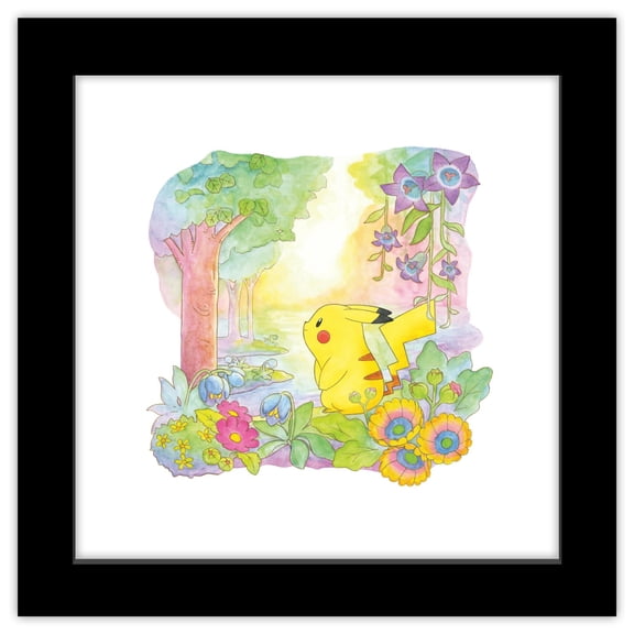 Gallery Pops® Pokémon - Pikachu Sunlight Canopy Wall Art, Black Framed Version