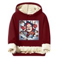 thumbnail image 2 of Sudadera con capucha para hombre, informal, a la moda, con estampado navideño, de manga larga y bolsillo, de poliéster, 2 of 4