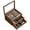 3 Layers Walnut, variant on Knife Display Case, Knife Collection Display Holder with Glass Lid, 2-Layer Wood Pocket Knife Case with Drawers