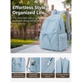 thumbnail image 5 of Gustave Women's Lightweight Backpack Purse Water Resistant Nylon 14 Inch Laptop Travel Backpack Casual Daypack Cute College Bookbag - Blue, 5 of 8