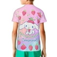 thumbnail image 2 of Sanrio Cinnamoroll Kids T-Shirt 3d Printed Graphic T-Shirts Boys And Girls Short Sleeve Shirts For Youth Kids X-Small, 2 of 6