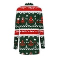 thumbnail image 4 of Awdenio Cardigan Sweaters for Women Xmas Tree Red Plaid Knitting Open Front Cardigans Holiday Long Sleeve Top, 4 of 5