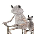 thumbnail image 5 of DecMode 17" On Bicycle Frog Garden Sculpture with Gold Accents, 5 of 9