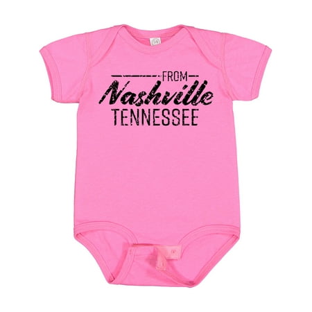 

Inktastic From Nashville Tennessee- State Capital Distressed Text Boys or Girls Baby Bodysuit
