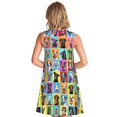 thumbnail image 2 of Bixox Robe Sans Manches à Imprimé Collage de Chiens Mignons pour Femmes avec Poches, Robe Débardeur Décontractée Longueur Genou pour l'Été-TTTG, 2 of 7