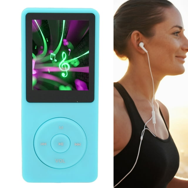 Reproductor de Música MP3 MP4 de 18 Pulgadas Reproductor de MP3 MP4 de 8 GB Compatible con hasta 64 GB Reproductor de MP3 Ultrafino Integrado Radio Grabación Función de