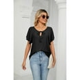 thumbnail image 3 of Anbech Ruffled Sleeve Womens V Neck Shirt 2024 Tunic Casual Blouse Tops, 3 of 8