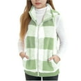 thumbnail image 3 of Gubotare Kids Fleece Vest Kids Fleece Vest Lightweight Sleeveless Vest Waistcoat Outerwear with Pocket Size 15-16 (Green,15-16 Years), 3 of 9