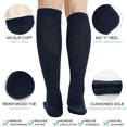 thumbnail image 3 of MD FootThera 6Pairs Cotton Compression Socks for Men & Women Circulation 8-15mmHg Knee High Socks, 3 of 6