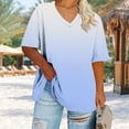 thumbnail image 4 of GERsome Women's Plus Size V Neck T Shirts Short Sleeve Summer Workout Tops, Sizes S-5XL, 4 of 6