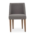 thumbnail image 6 of Michael Amini Brooklyn Walk 19.5" Fabric Dining Side Chair in Gray (Set of 2), 6 of 7
