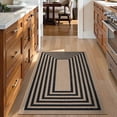 thumbnail image 3 of RUG ROBOT Modern Geometric 3'x5' Outdoor Patio Rug, Washable Easy Jute Indoor Outdoor Area Rugs for Entryway, Non Slip Farmhouse Throw Carpet for Living Room Bedroom Deck Porch, 3 of 11
