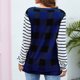 thumbnail image 4 of Puntoco Mujer Moda Casual Manga Larga Cómodo Lattice Stripe Sudadera tops Blusa Puntoco Puntoco-3775, 4 of 5