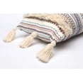 thumbnail image 3 of Flber - Almohada lumbar decorativa con borlas texturizadas, funda tejida de 12.0 x 20.0 in, 3 of 5