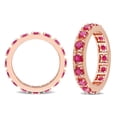 thumbnail image 4 of 1.60 Carat (ctw) Lab-Created Ruby Eternity Band Ring in Rose Plated Sterling Silver, 4 of 4