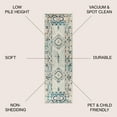 thumbnail image 3 of JONATHAN Y CALIFORNIA VINTAGE 2 x 8 Runner Rug, Osuna Diamond Vintage Medallion - Indigo Blue/Ivory, CAV103A-28, 3 of 4
