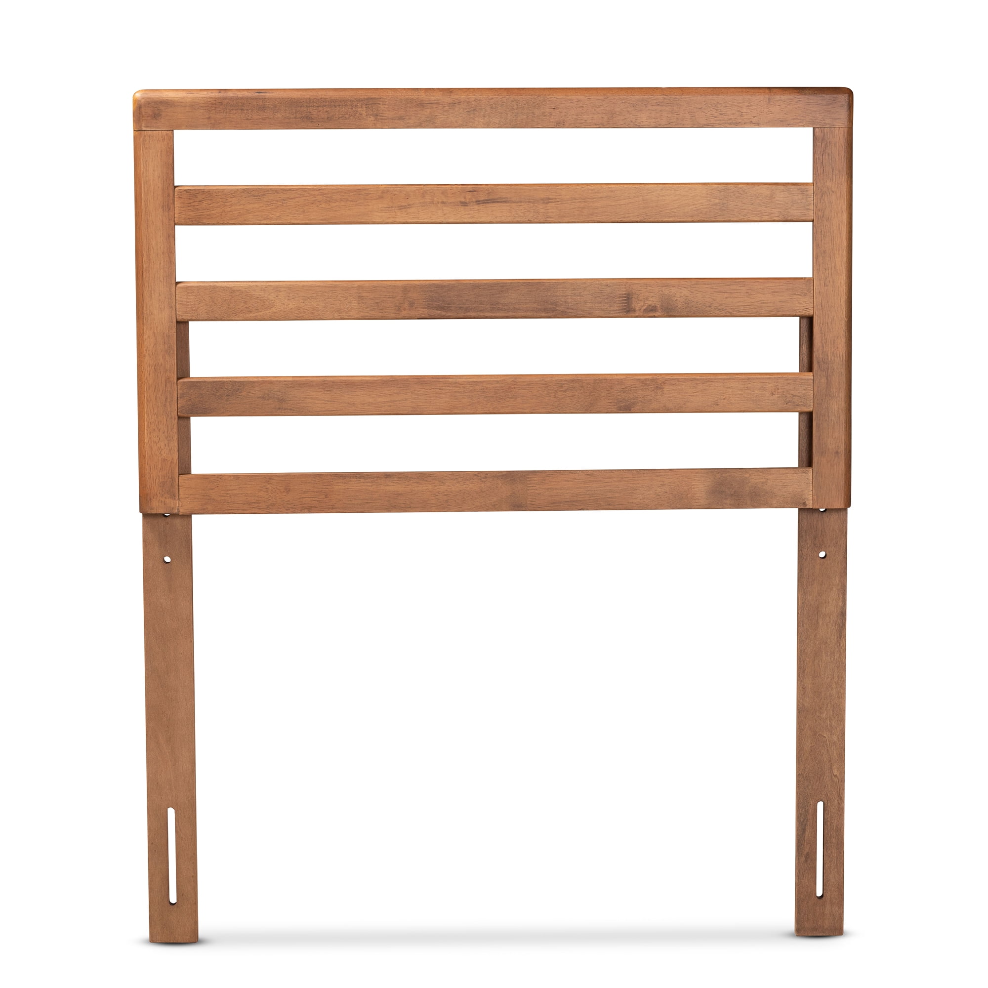 Baxton Studio Akemi Contemporary/Modern Slat Back Support Engineered Wood Headboard, Twin, Ash Walnut
