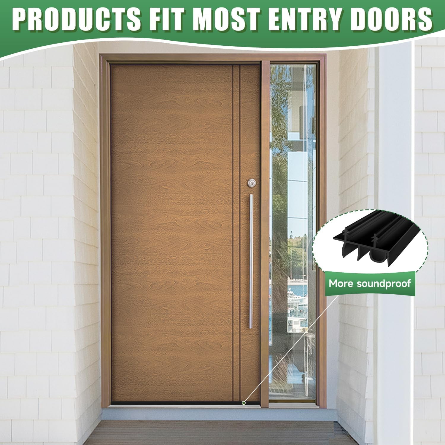 Door Draft Stopper, Cuttable Concealed Kerf/Channel Fit Under Door Seal, Draft Stopper Threshold Seal Bottom of Door Weatherstrip Kerf Weather Stripping Doors 39” Length (Black, 39 inch)