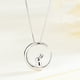 thumbnail image 2 of Collar con colgante de luna de conejo de plata de ley S925, 2 of 5