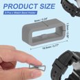 thumbnail image 2 of Uxcell Watch Band Holder Loop, Universal Silicone Watch Replacement Band Strap Keeper Parts for Smart Sport Light Gray 16 mm, 2 of 7