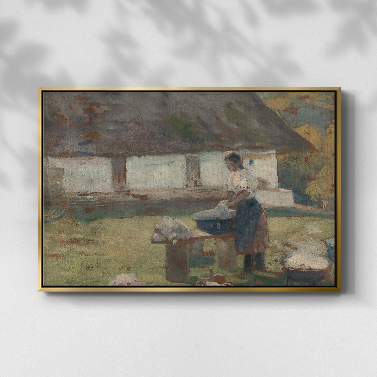 Vintage Landscape-CCCLXXV By Wexford Home Framed in Gold Wood Gallery Wrapped Canvas 17 in. x 25 in.