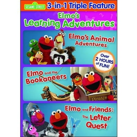 Elmo's Learning Adventures Triple Feature: Elmo's Animal Adventures / Elmo And The Bookaneers / The Letter Quest (Full Frame)